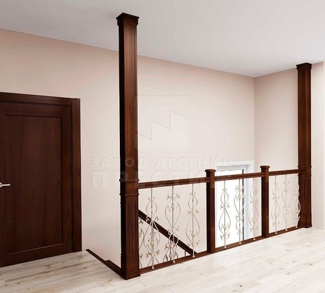 Лестница с ковкой на металлическом монокосоуре ЛС-2362 - фото 4