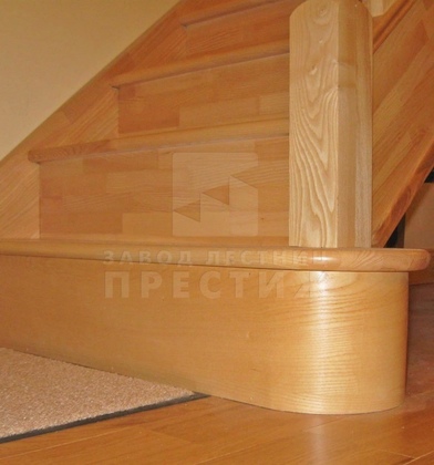 Классическая деревянная лестница на тетиве ЛС-1160 - фото 4